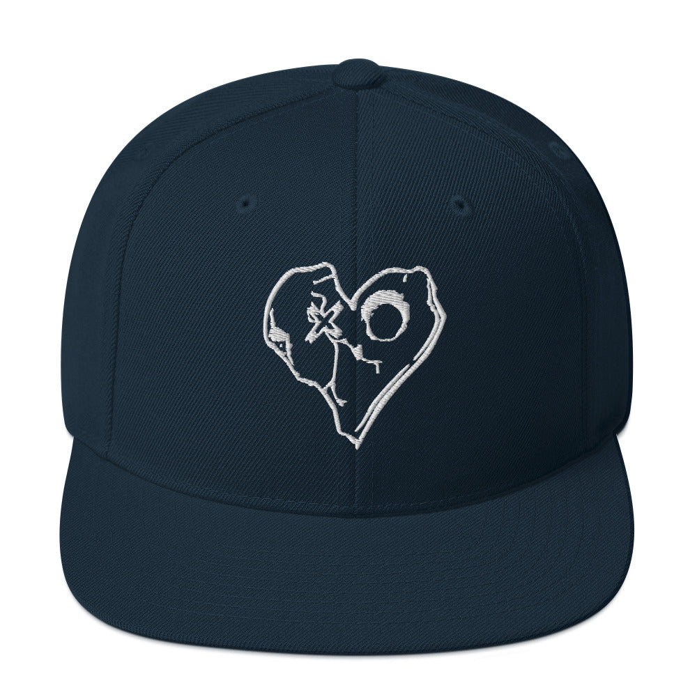 SKULLY HEART Snapback Hat