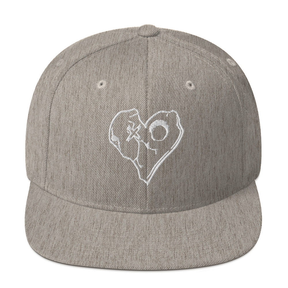 SKULLY HEART Snapback Hat
