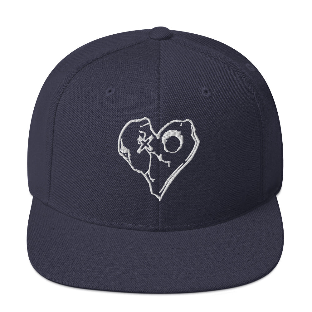 SKULLY HEART Snapback Hat