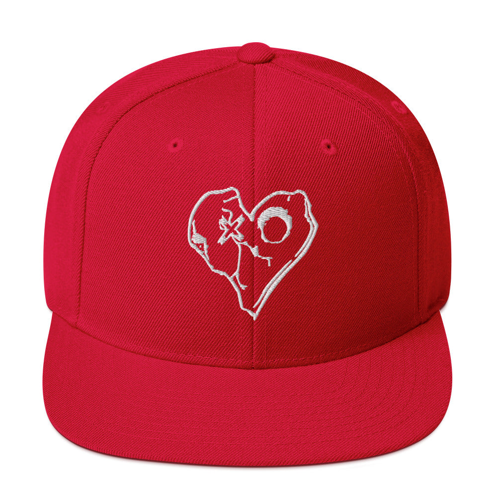 SKULLY HEART Snapback Hat