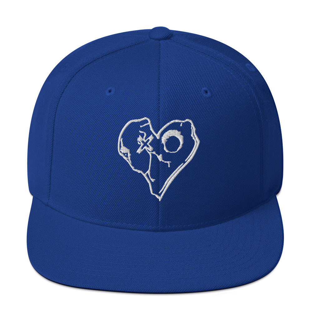 SKULLY HEART Snapback Hat