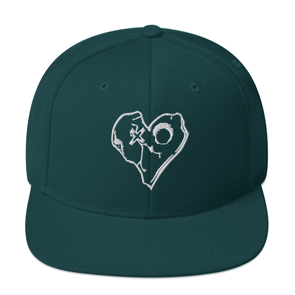 SKULLY HEART Snapback Hat