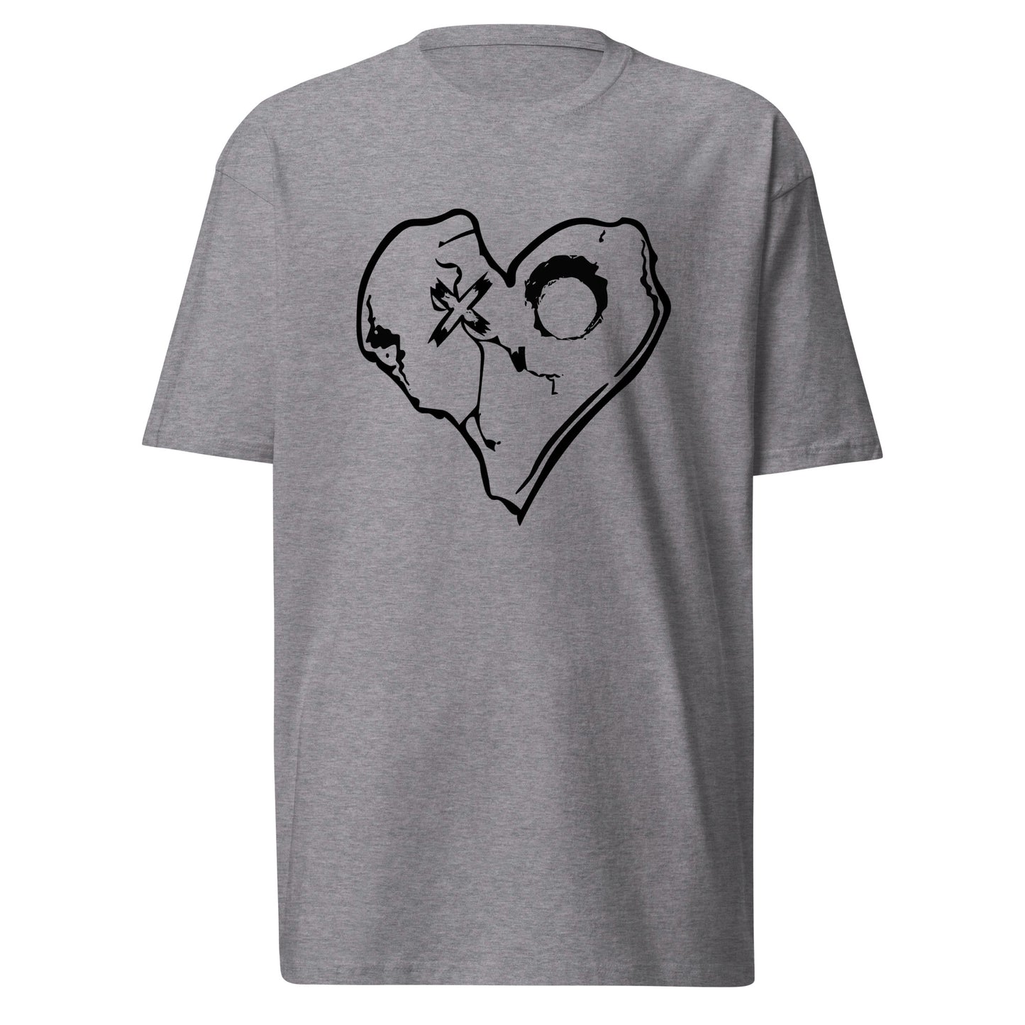 SKULLY HEART Men’s premium heavyweight tee