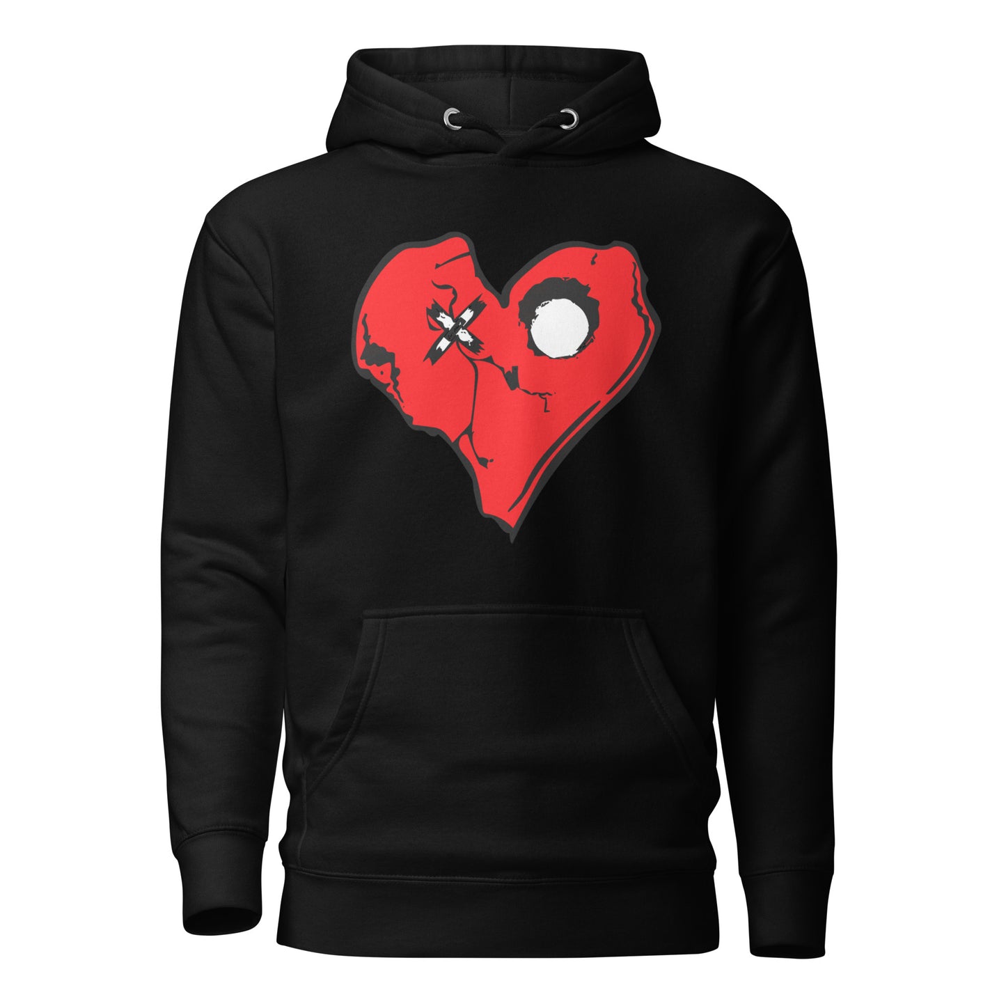 RED SKULLY HEART Unisex Hoodie