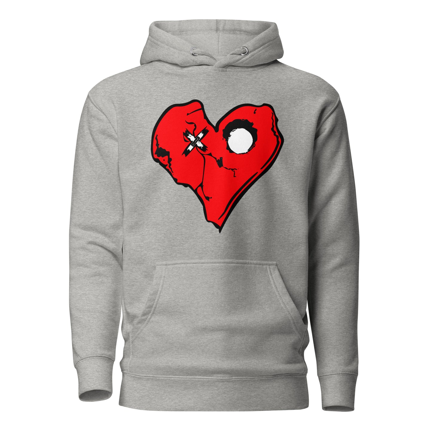 RED SKULLY HEART Unisex Hoodie