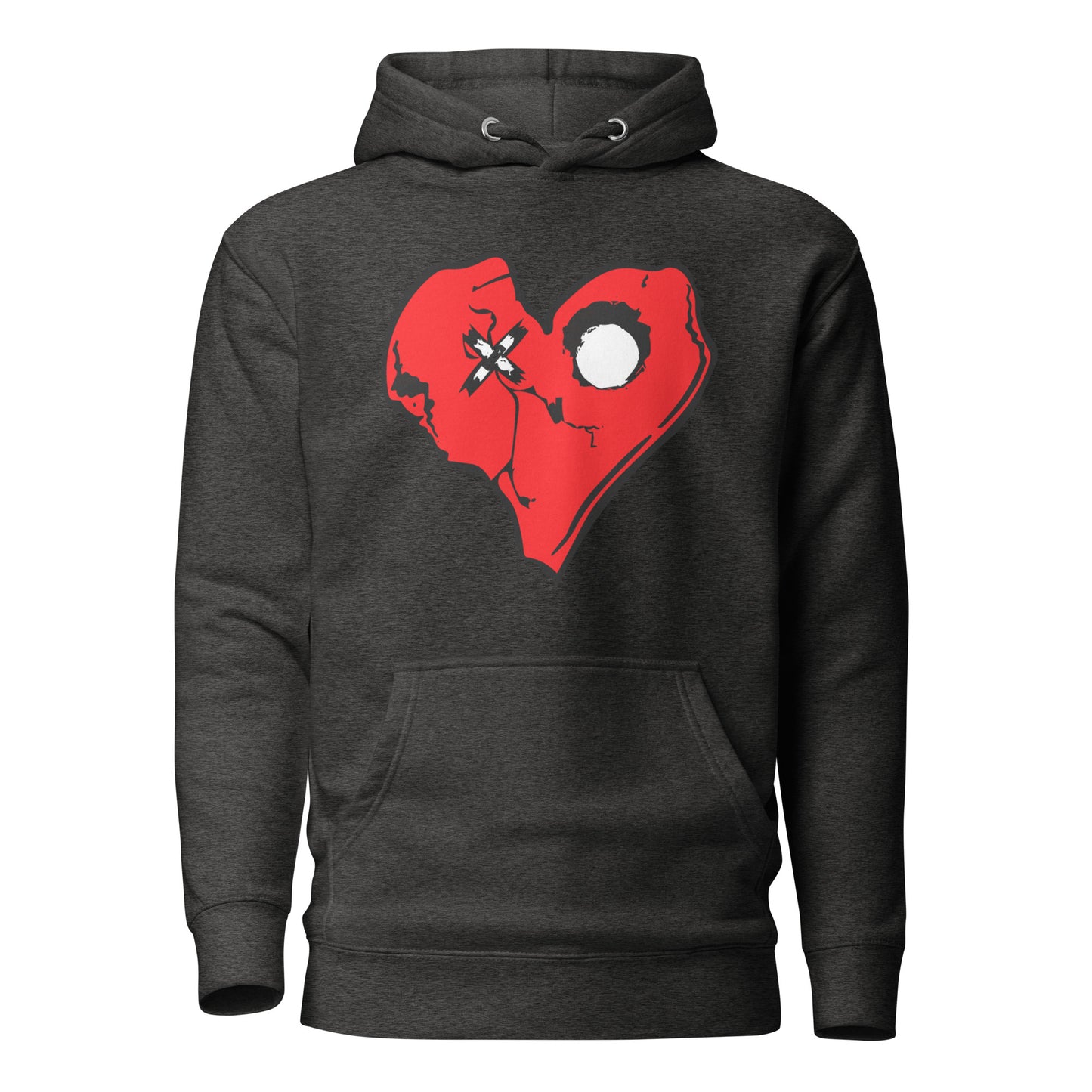 RED SKULLY HEART Unisex Hoodie