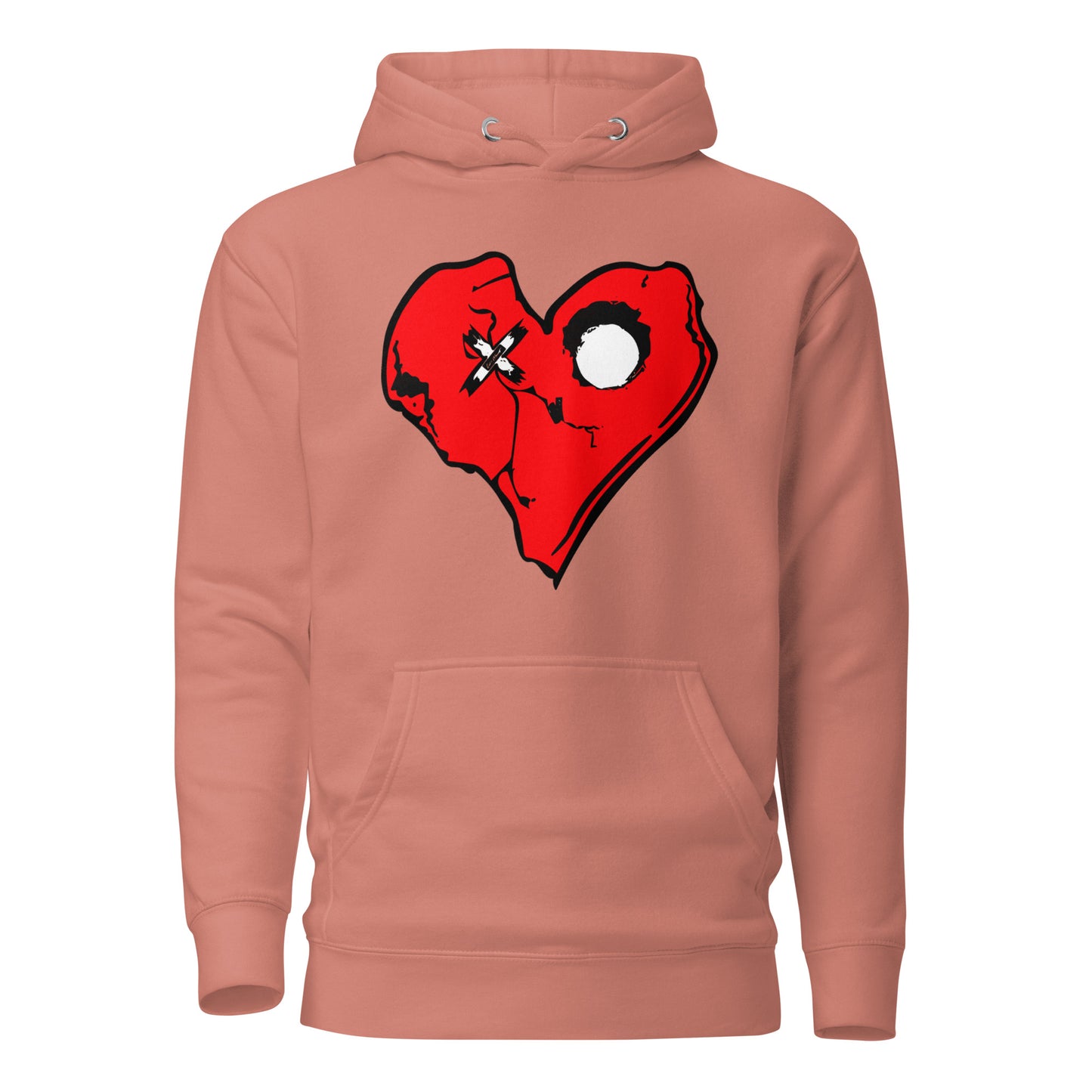 RED SKULLY HEART Unisex Hoodie