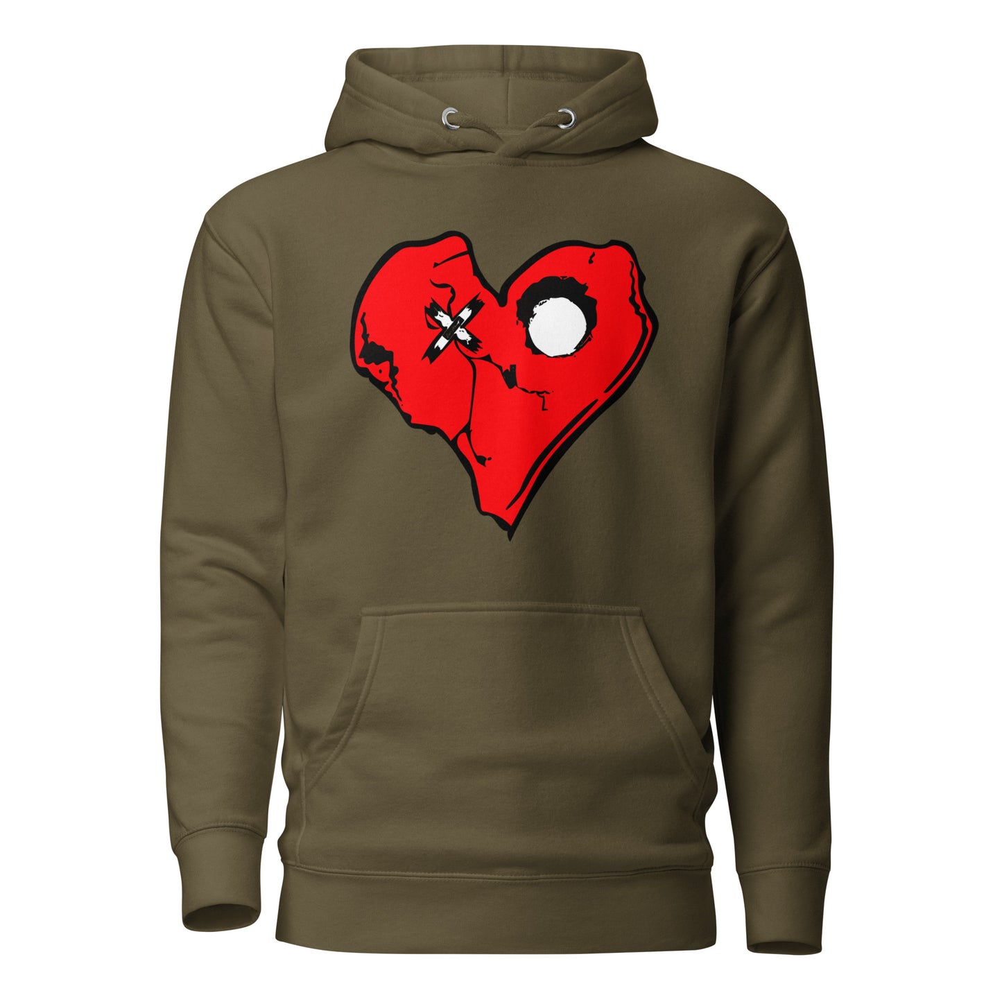 RED SKULLY HEART Unisex Hoodie