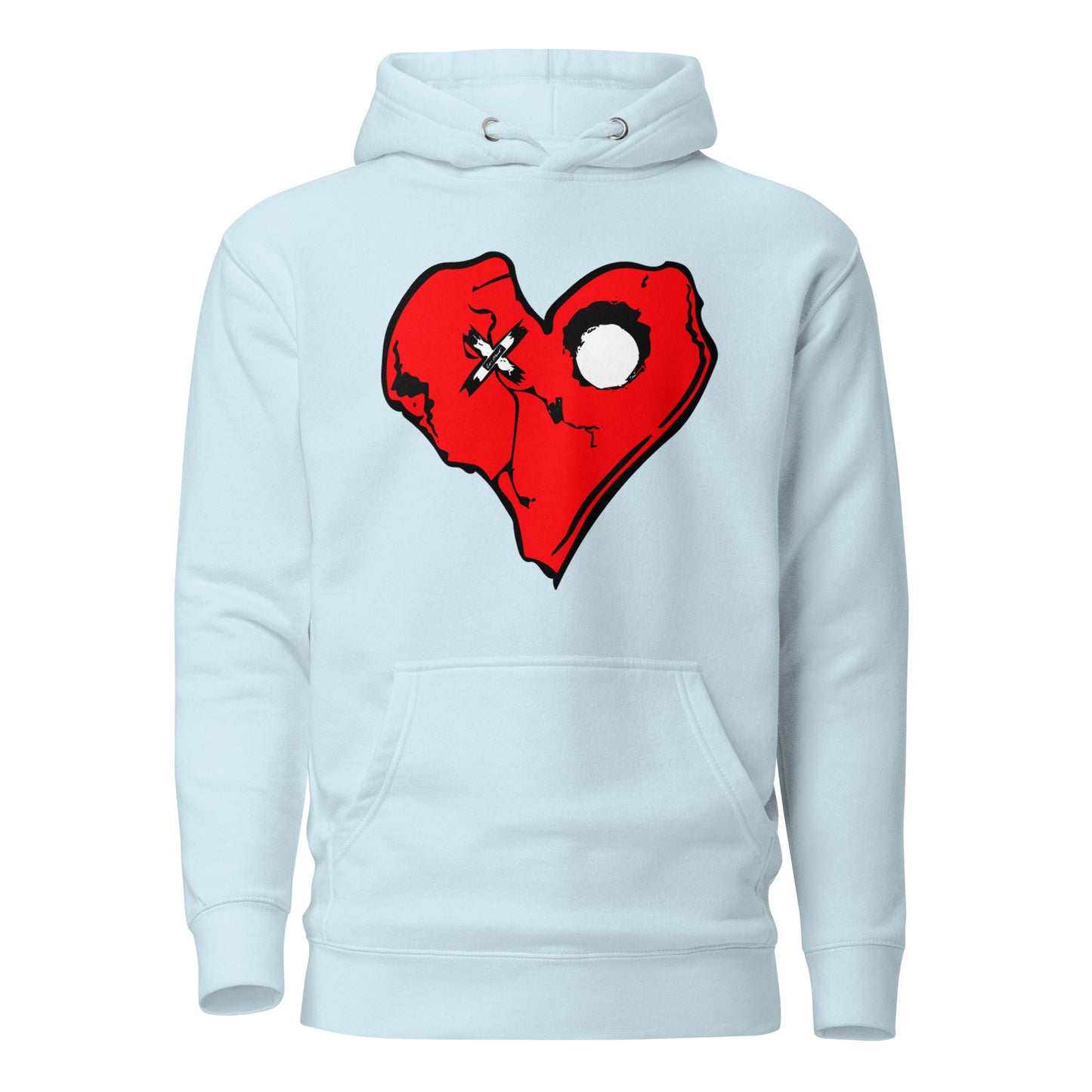 RED SKULLY HEART Unisex Hoodie