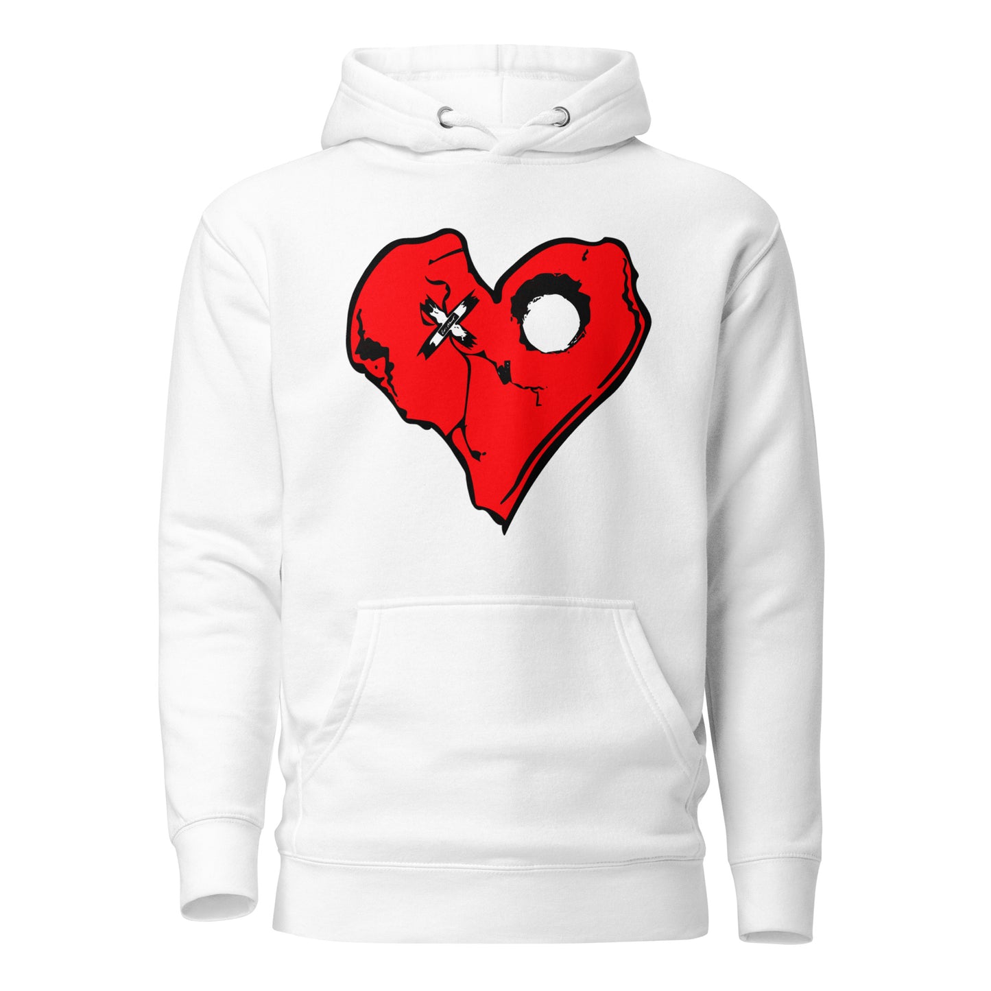 RED SKULLY HEART Unisex Hoodie